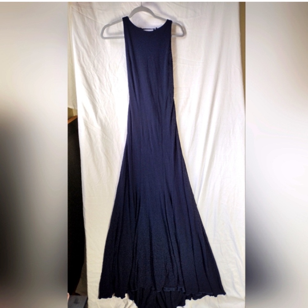 Badgley Mischka Midnight Blue Maxi Dress